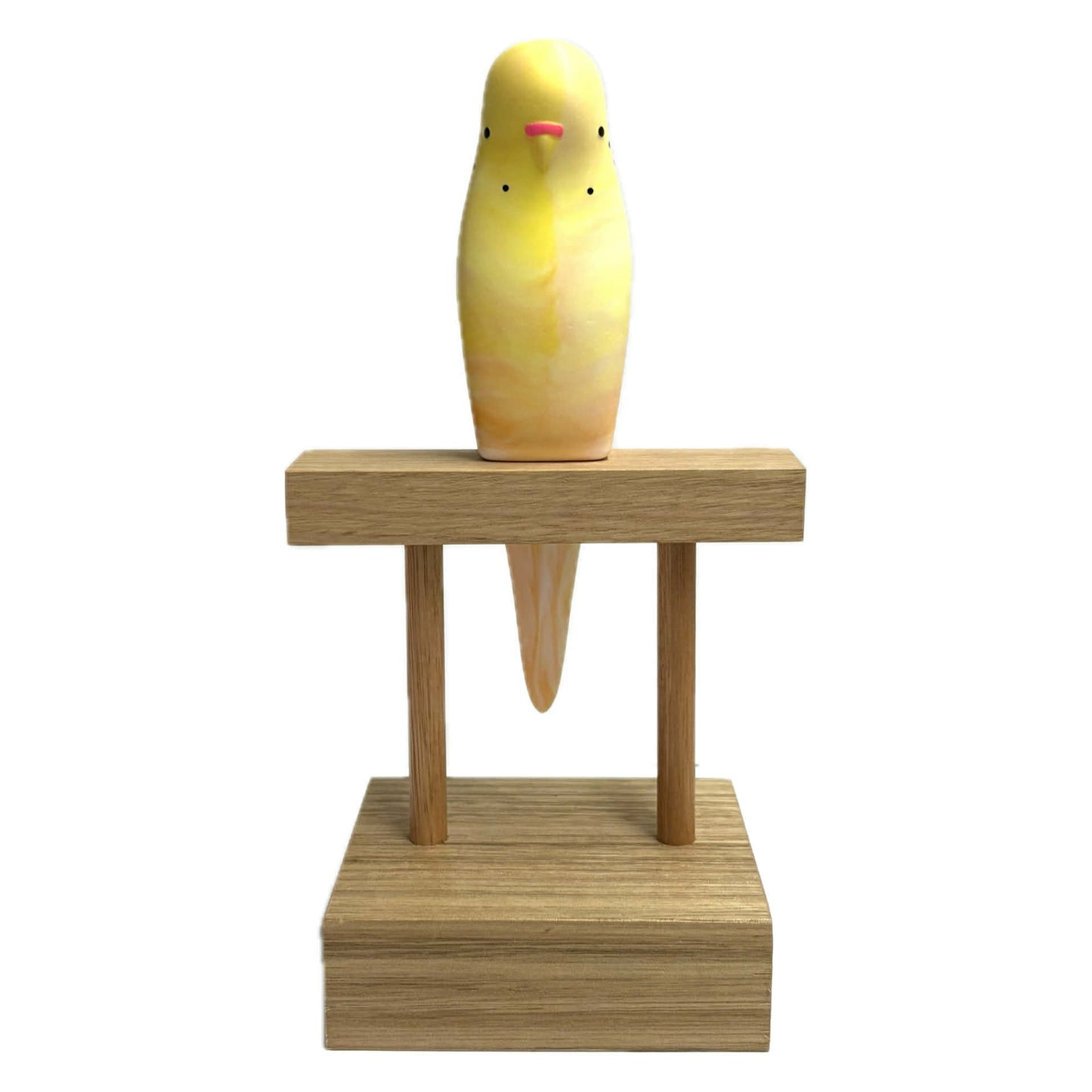 PETE CROMER - RESIN BUDGERIGAR #13 SUNSET YELLOW AND ORANGE