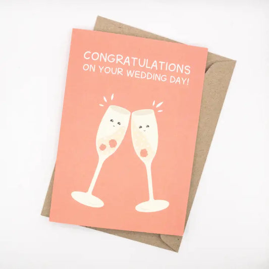 Tilly Scribbles- 'Cheers & Congratulations' Wedding Card