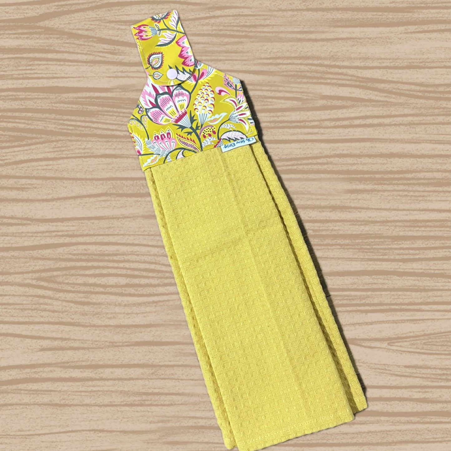 OH SEW ROSY: Hanging Towels - Floral on Mustard