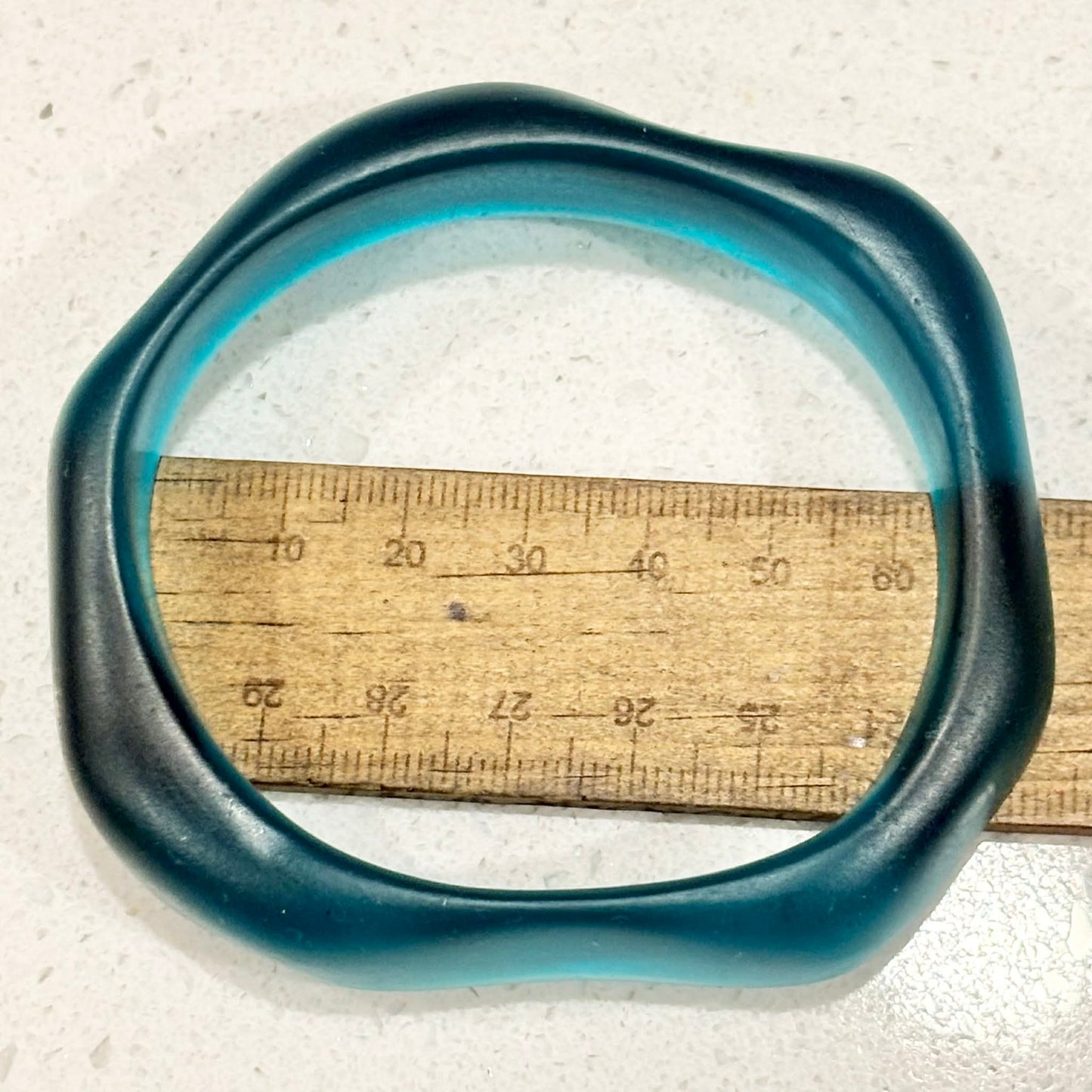 RAY BY DESIGN - Resin Bangle Teal Blue