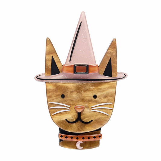 ERSTWILDER - "Bewitched Kitty Brooch" - HAUNTED AT HEART- HALLOWEEN COLLECTION