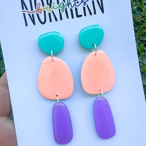 Northern Brights - Athena Dangles - Pastel Block