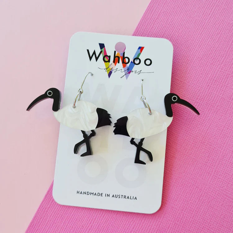 WAHBOO- Ibis Hook Dangle Earrings