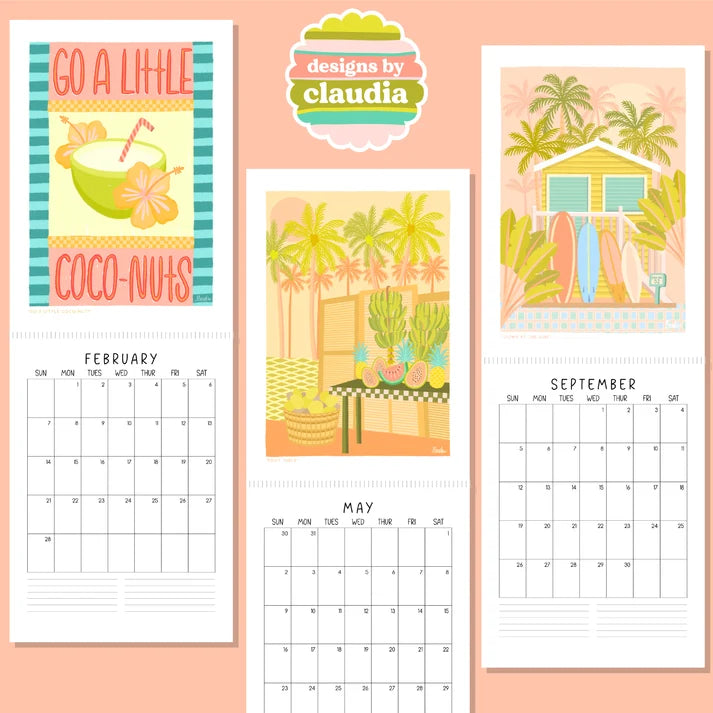DESIGNS BY CLAUDIA - 2027 A3 WALL CALENDAR