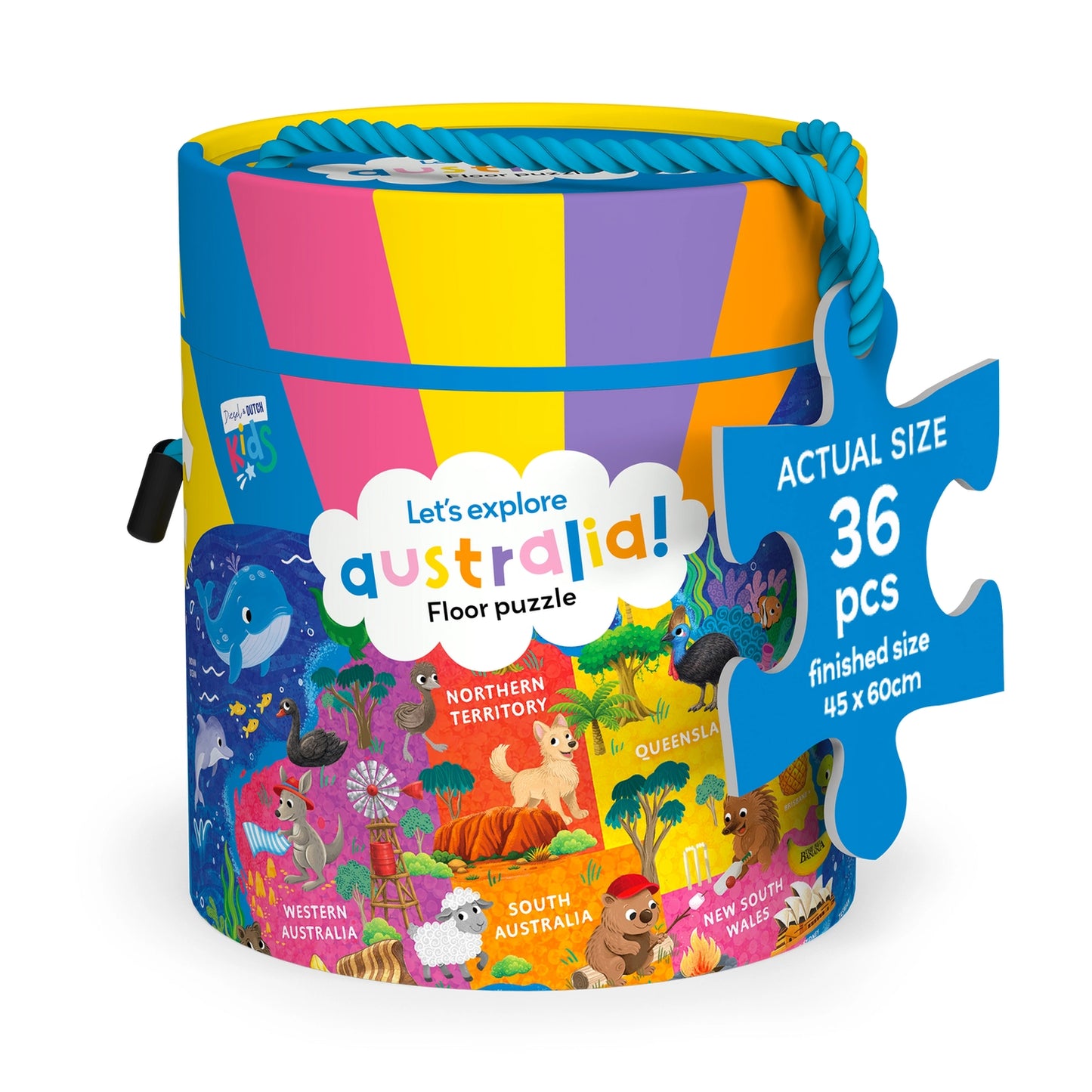 DIESEL AND DUTCH - Let's Explore  Australia - Kids 36pc Floor Puzzle