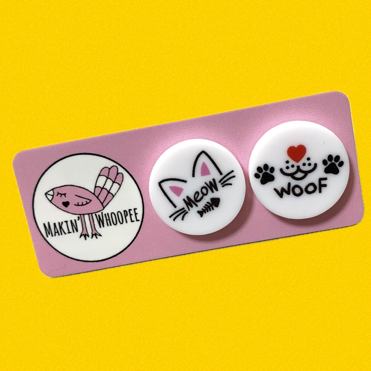 MAKIN' WHOOPEE - Fur Friends- "Cats and Dogs" Studs