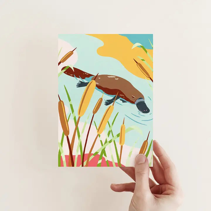 OUTER ISLAND - Platypus- Blank Greeting Card