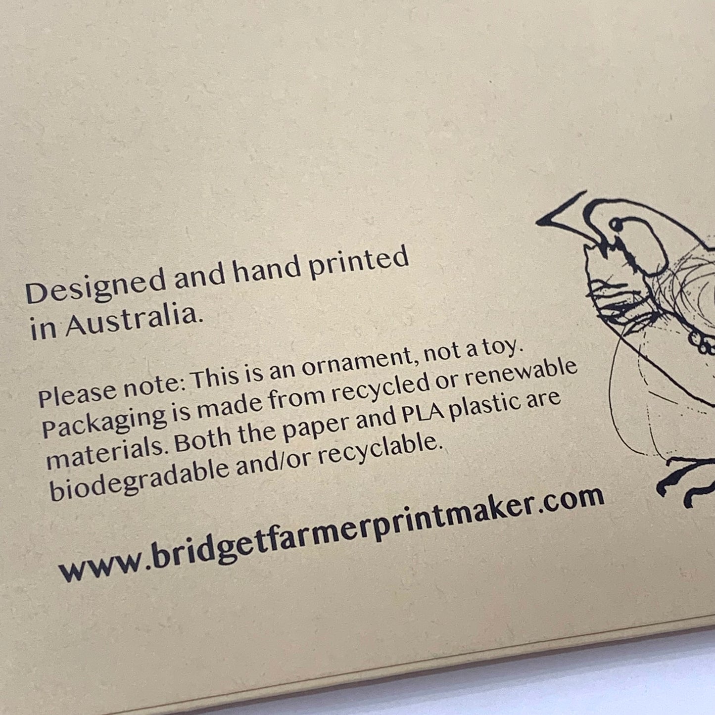 BRIDGET FARMER PRINTMAKER- Standing Superb Fairy Wren