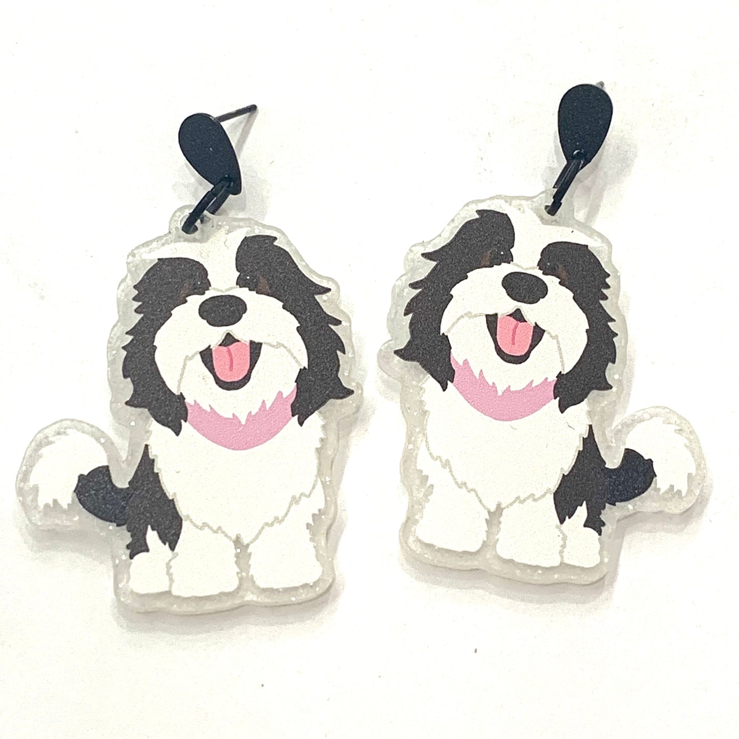 SHERBET CANDY- Molly the Happy Dog Earrings