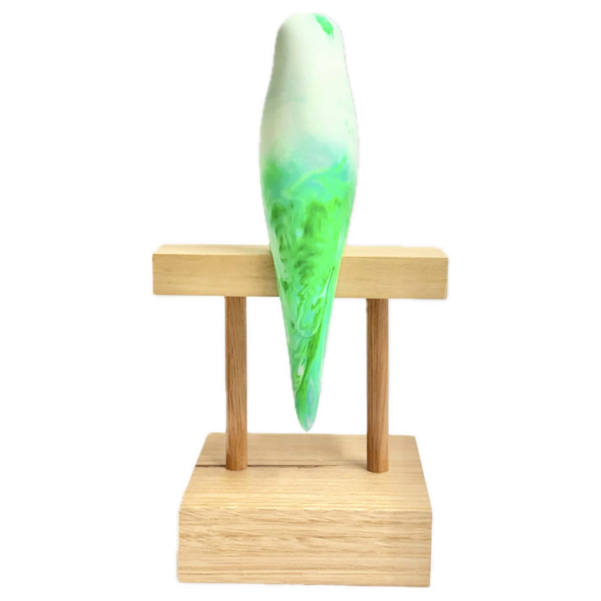 PETE CROMER - RESIN BUDGERIGAR #9 - Green Mojito Swirl