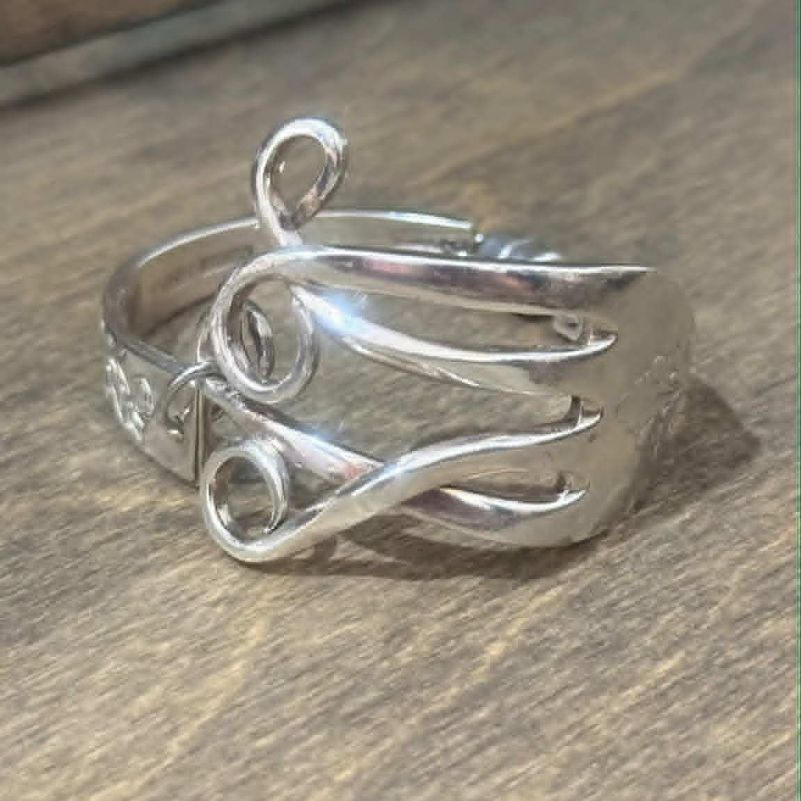 MOLLY MADE- Hand Formed Fork Tines Silverware Handle Bracelet