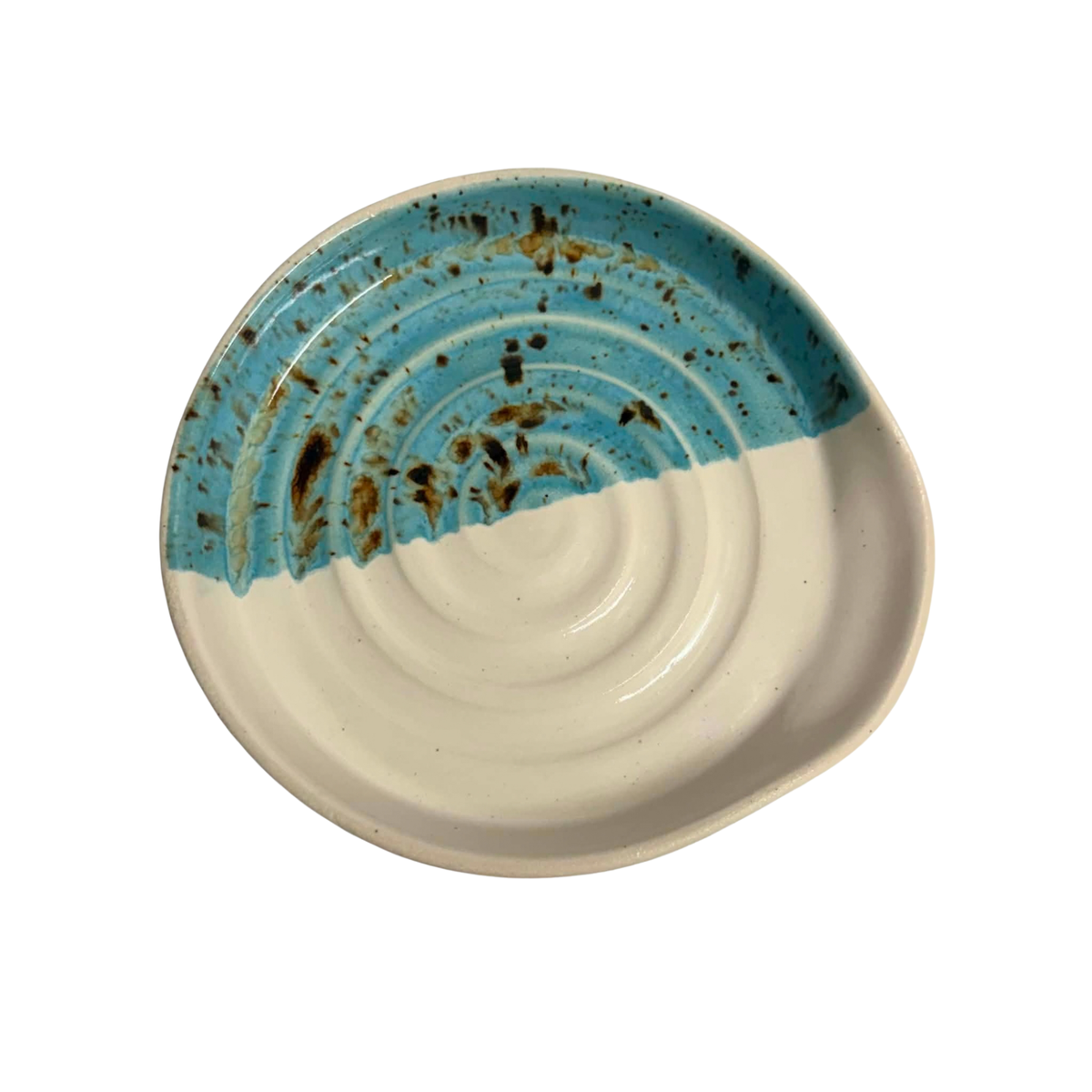 POTTERESS BY ALICIA - Spoon Rest - Blue and Brown