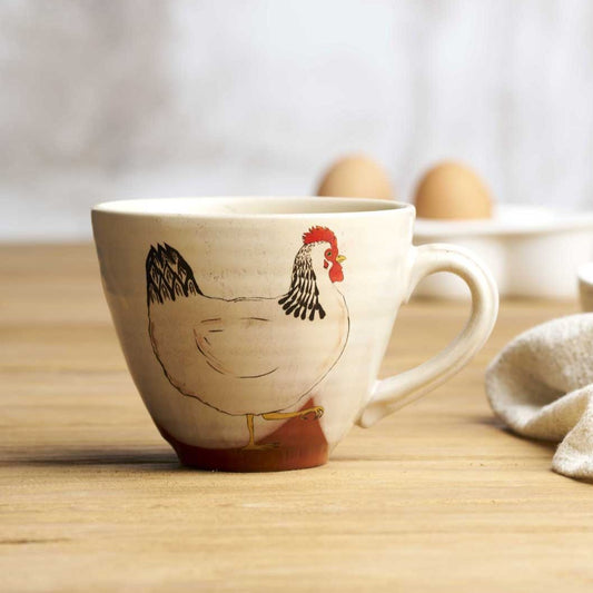 ROBERT GORDON POTTERY - "Baby" (White Chicken) Oversized Mug - Emogen Clark Collaboration