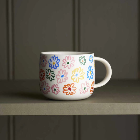 ROBERT GORDON POTTERY - "Big Flower Heart" Mug - Claire Ritchie Collaboration