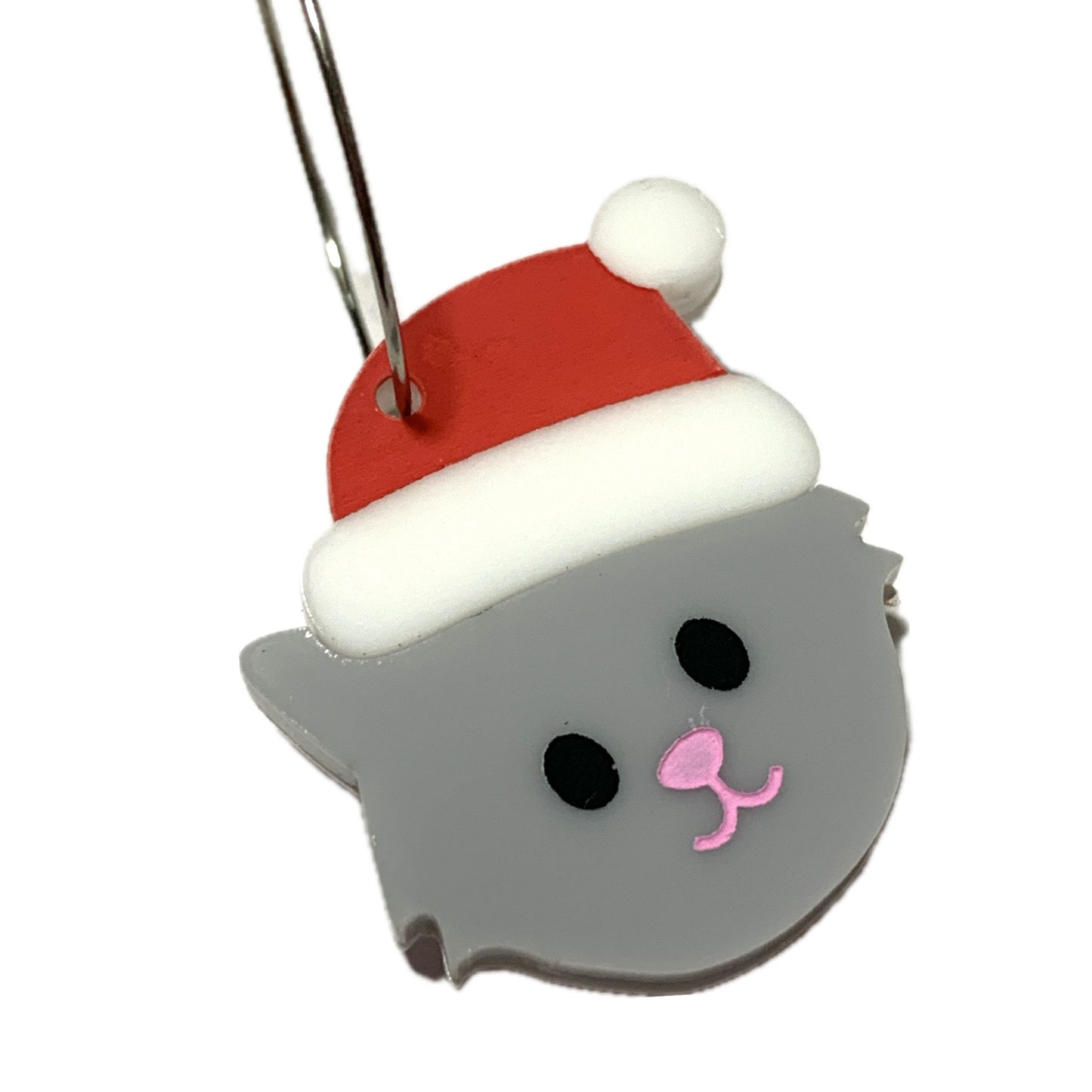 THIS BIRD HAS FLOWN - “CHRISTMAS KITTIES” CAT HOOP DANGLES