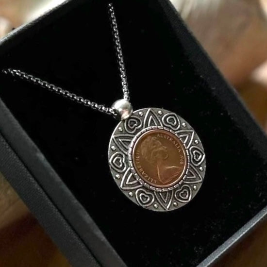 MOLLY MADE- "1968 One Cent" Pendant Necklace