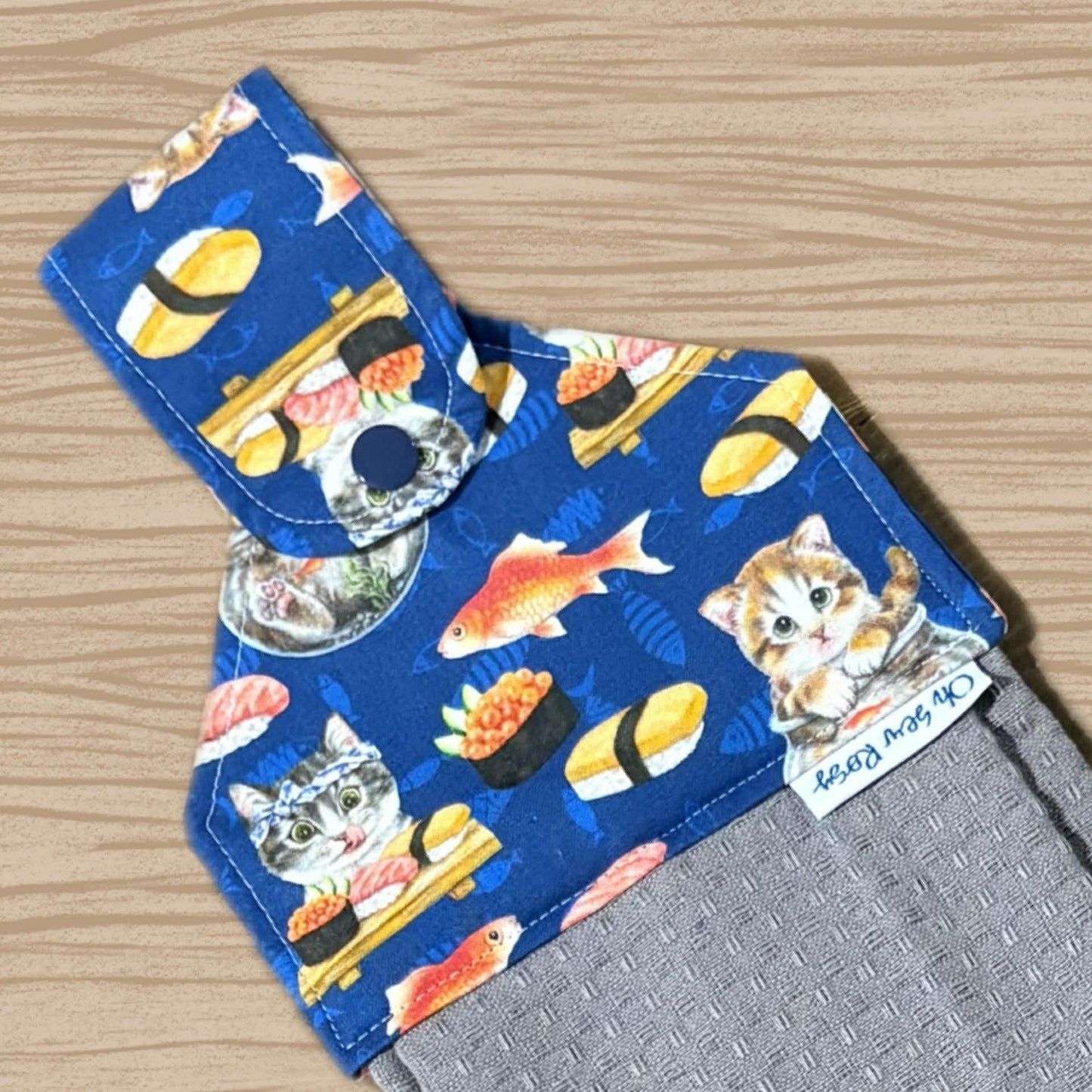 OH SEW ROSY: Hanging Towels - Sushi Cats