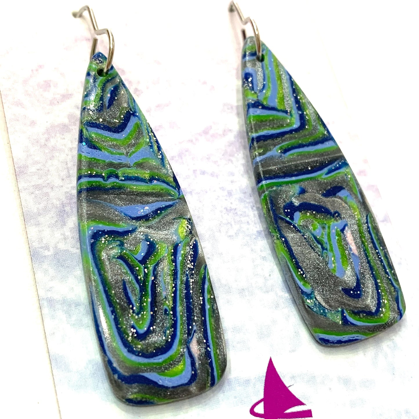 Sailvie Creations - Ocean Wedge Hook Dangle Earrings