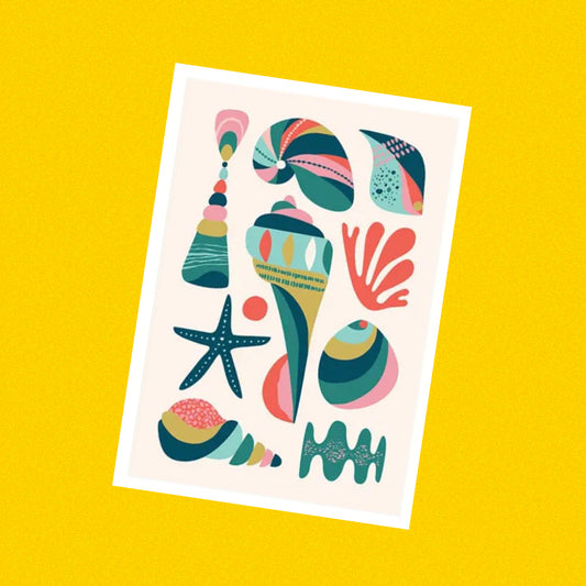 3 BIRDIES STUDIO- "Seashell" A5 Art Print