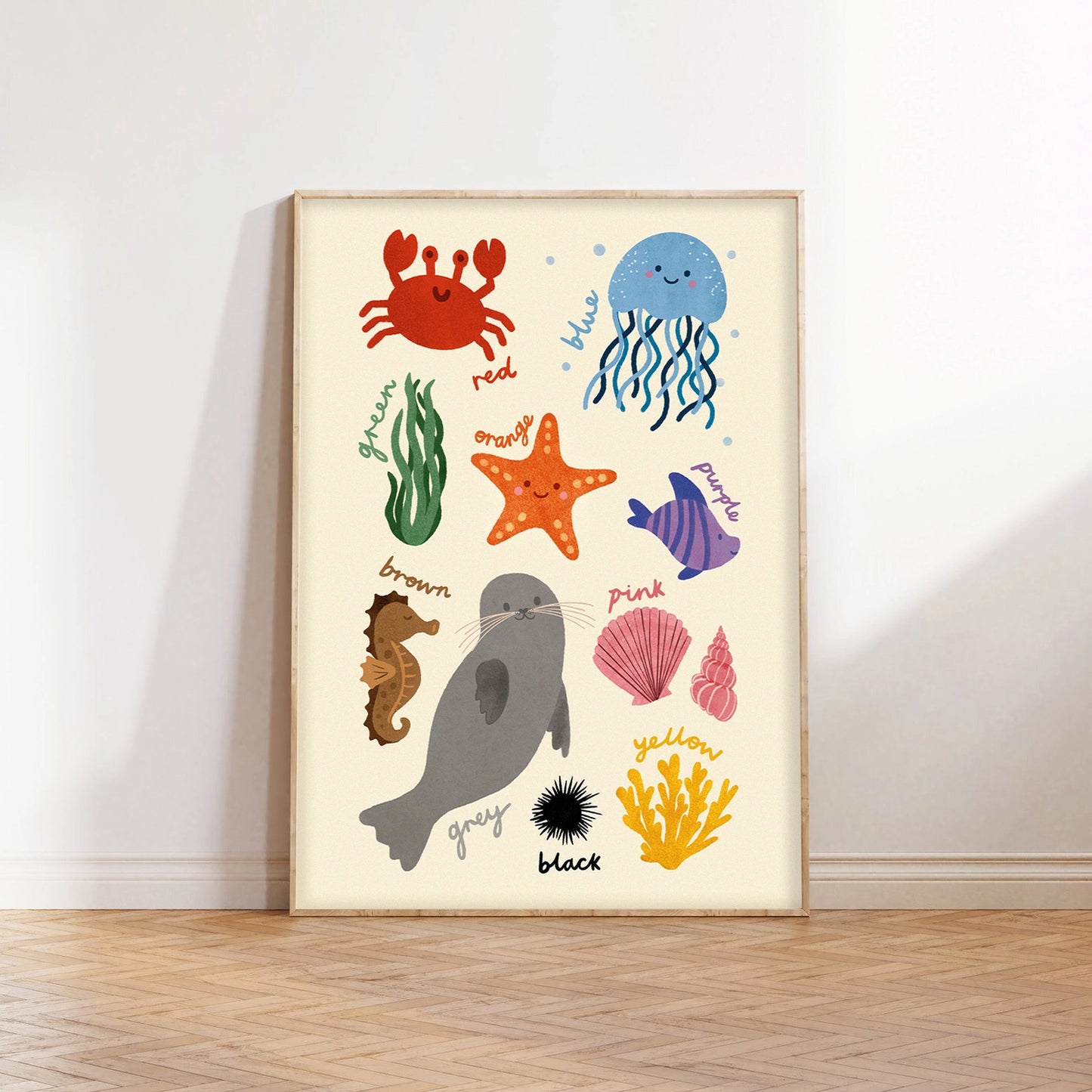 LAUREN SISSONS STUDIO- Colours Underwater Print - A3 Educational Kid's Wall Art