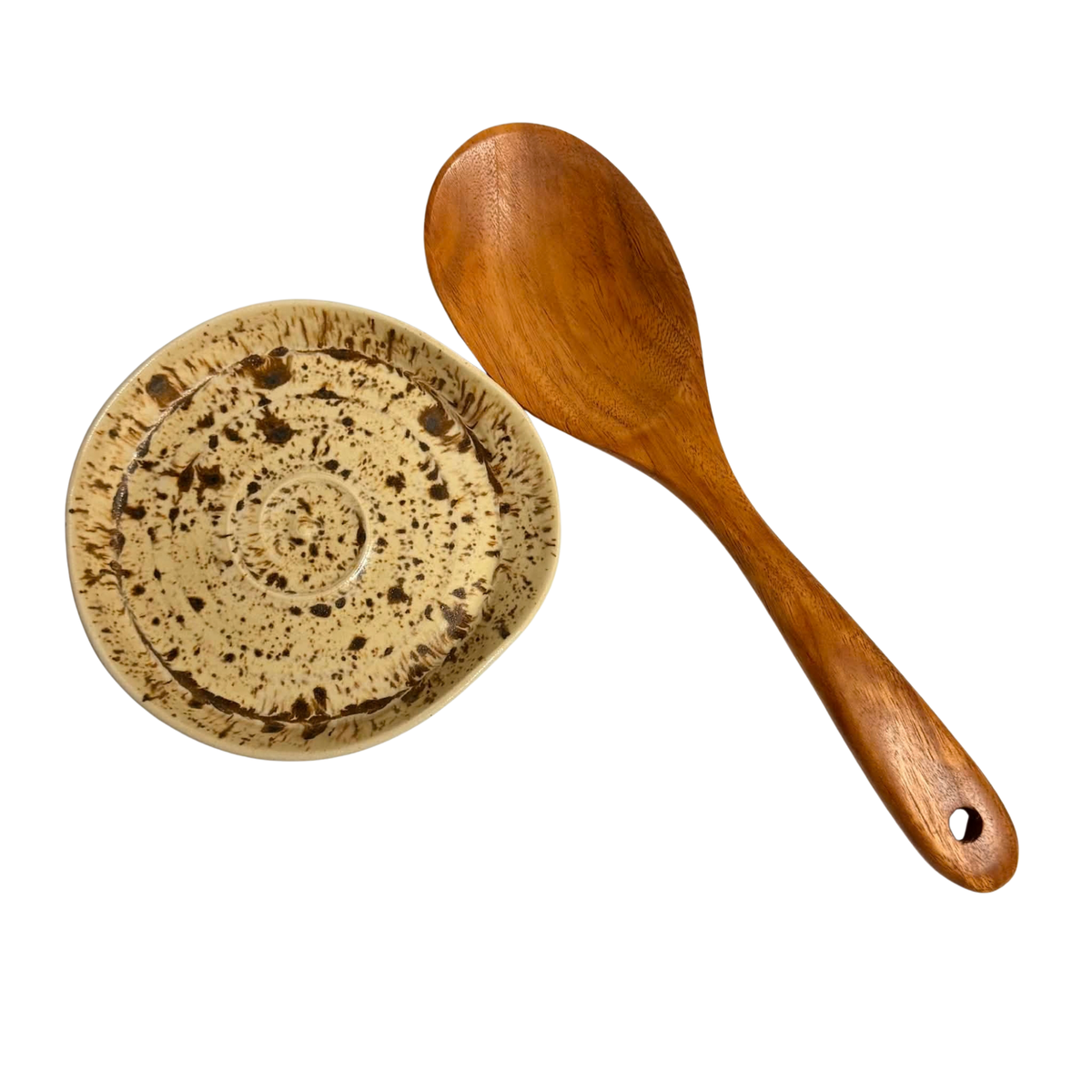 POTTERESS BY ALICIA - Spoon Rest - Brown Speckled
