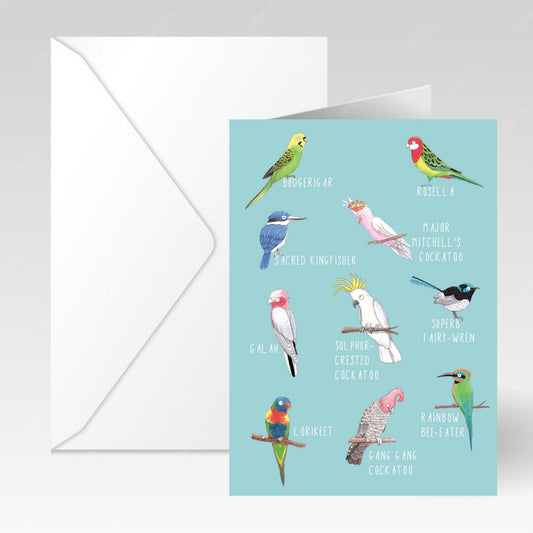 NUOVO - TANIA McCARTNEY "AUSTRALIAN BIRDS" GREETING CARD