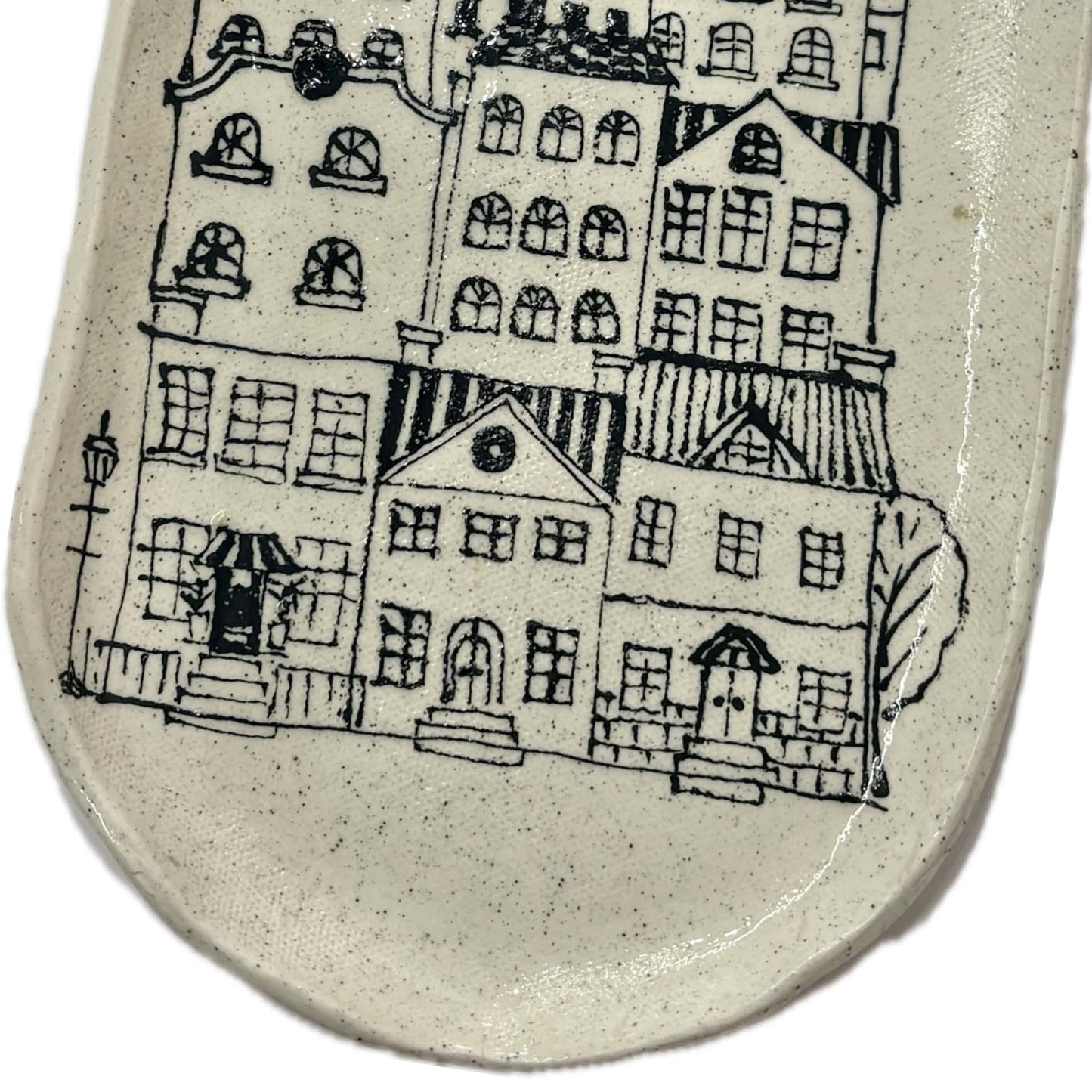 BELOVED POTTERY - Large Drawing Plate - Village