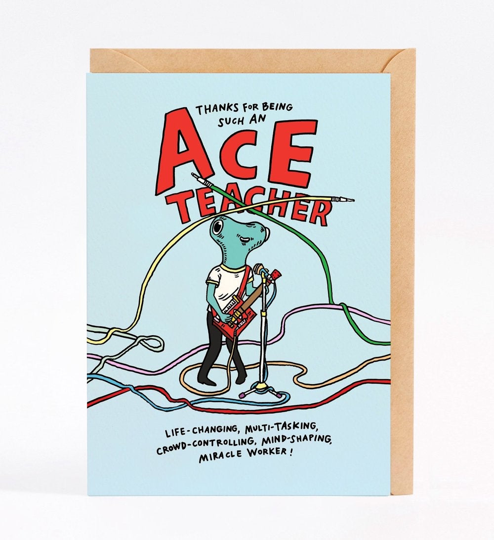 WALLY PAPER CO - ACE TEACHER- Greeting Card