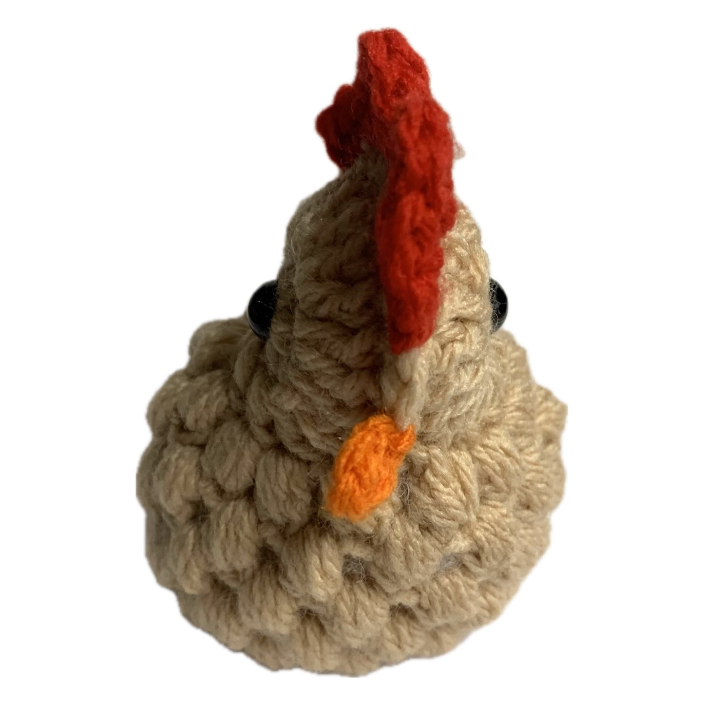 BEAKNITS- BEIGEY BROWN CROCHETED CHICKEN