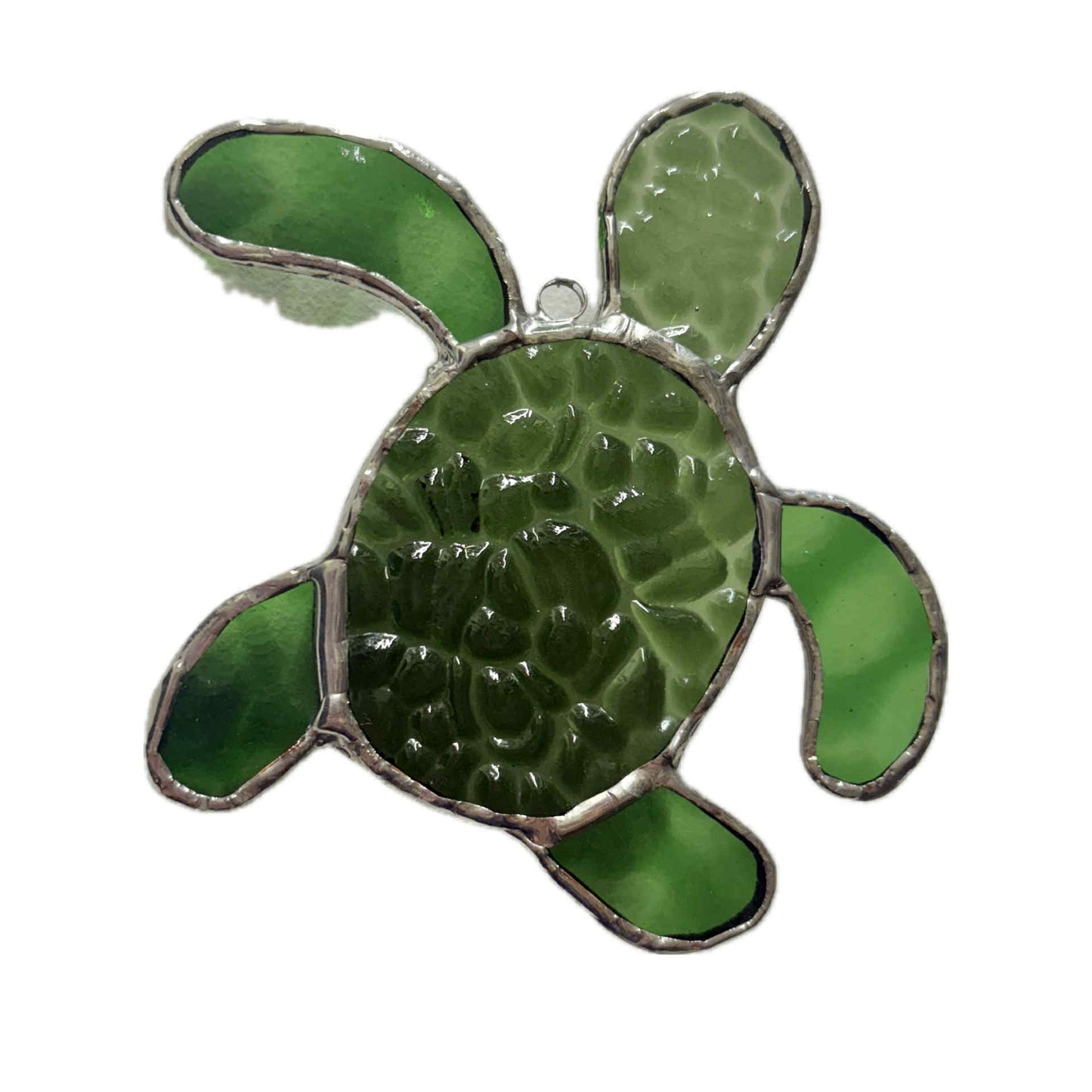 SWAN GLASS -SEA TURTLE - Stained Glass Ornament