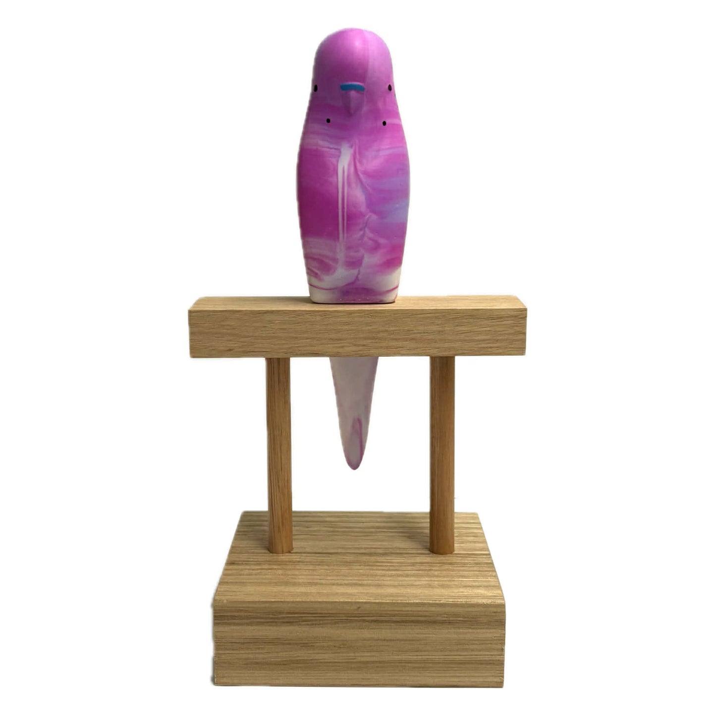 PETE CROMER - RESIN BUDGERIGAR #12 - Passionfruit Purple