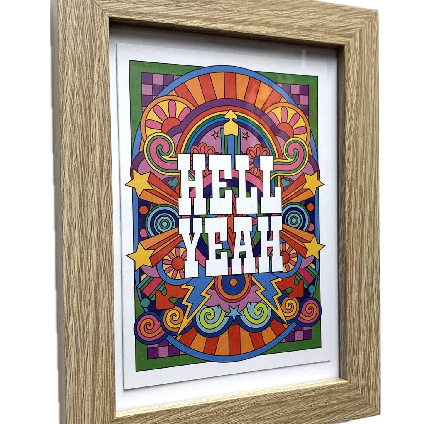 AHD PAPER CO - "HELL YEAH" by Pilgrim Hodgson - Framed Image