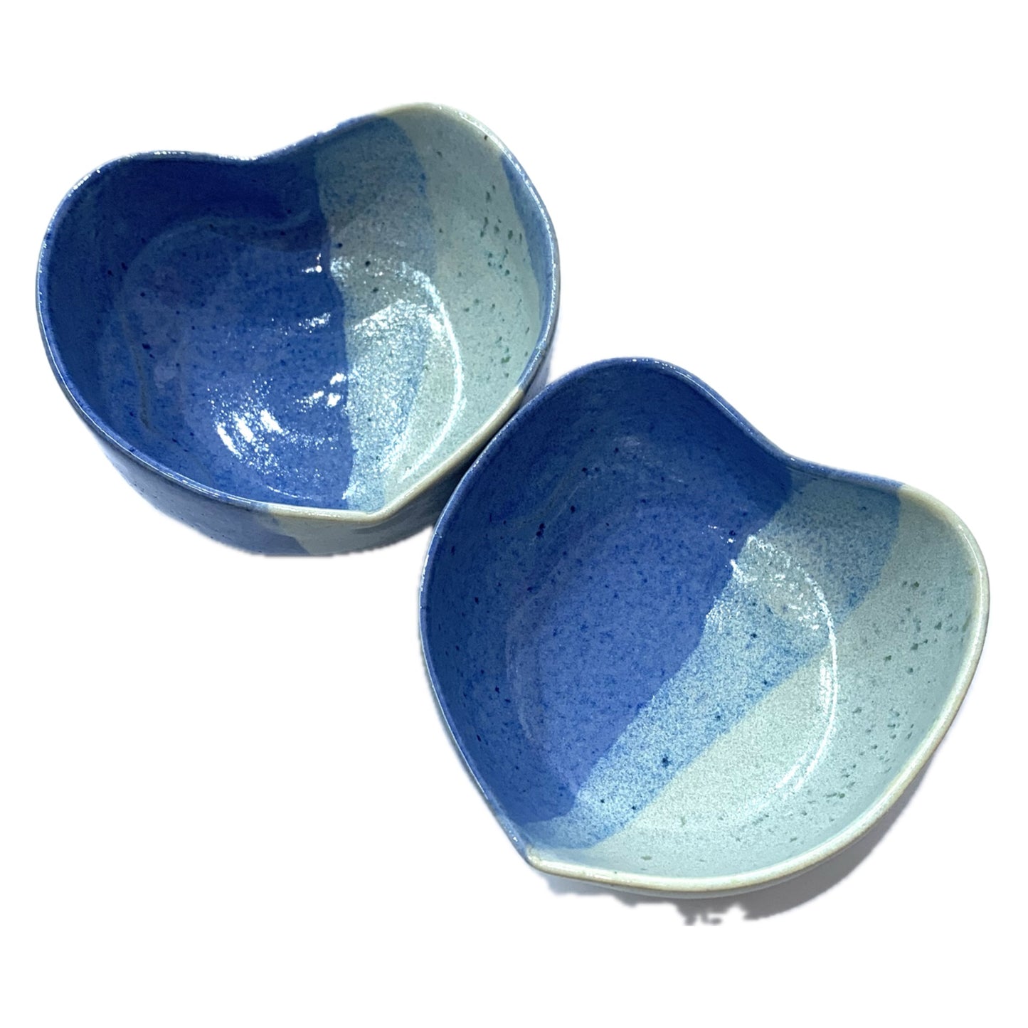 EARTH BY HAND- Heart Dishes- Blue