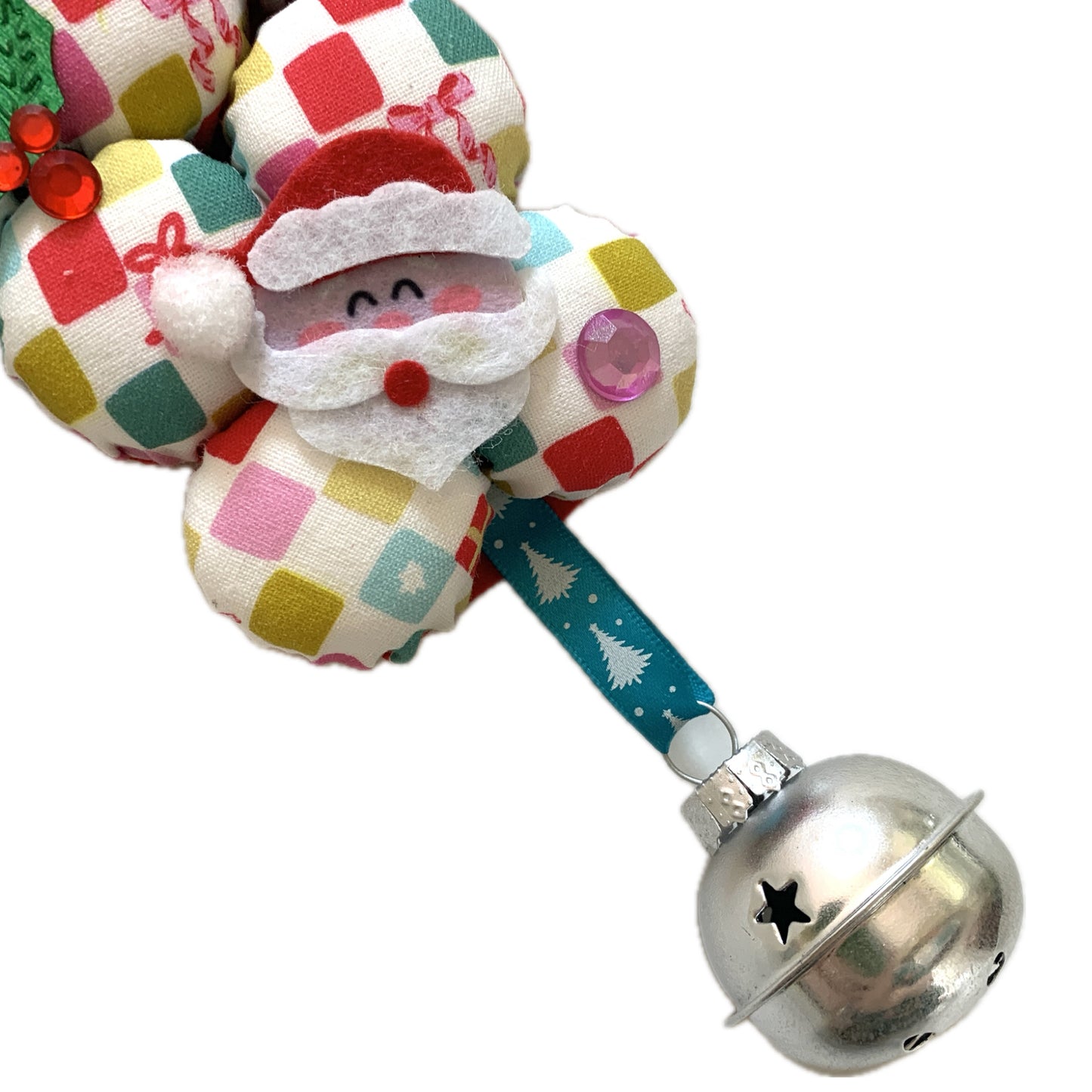 MUMMA WHOOPEE- "Sweet & Pink"- SMALL BOTTLE TOP CHRISTMAS TREE WALL HANGING