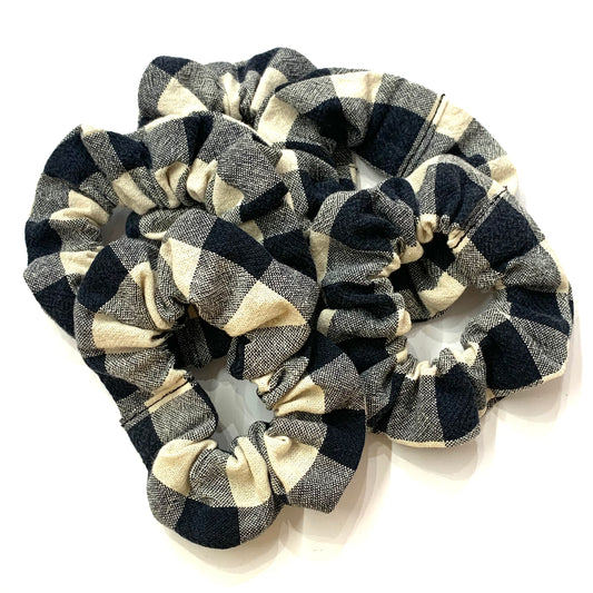 MAKIN' WHOOPEE - "Black Check" REGULAR SCRUNCHIES