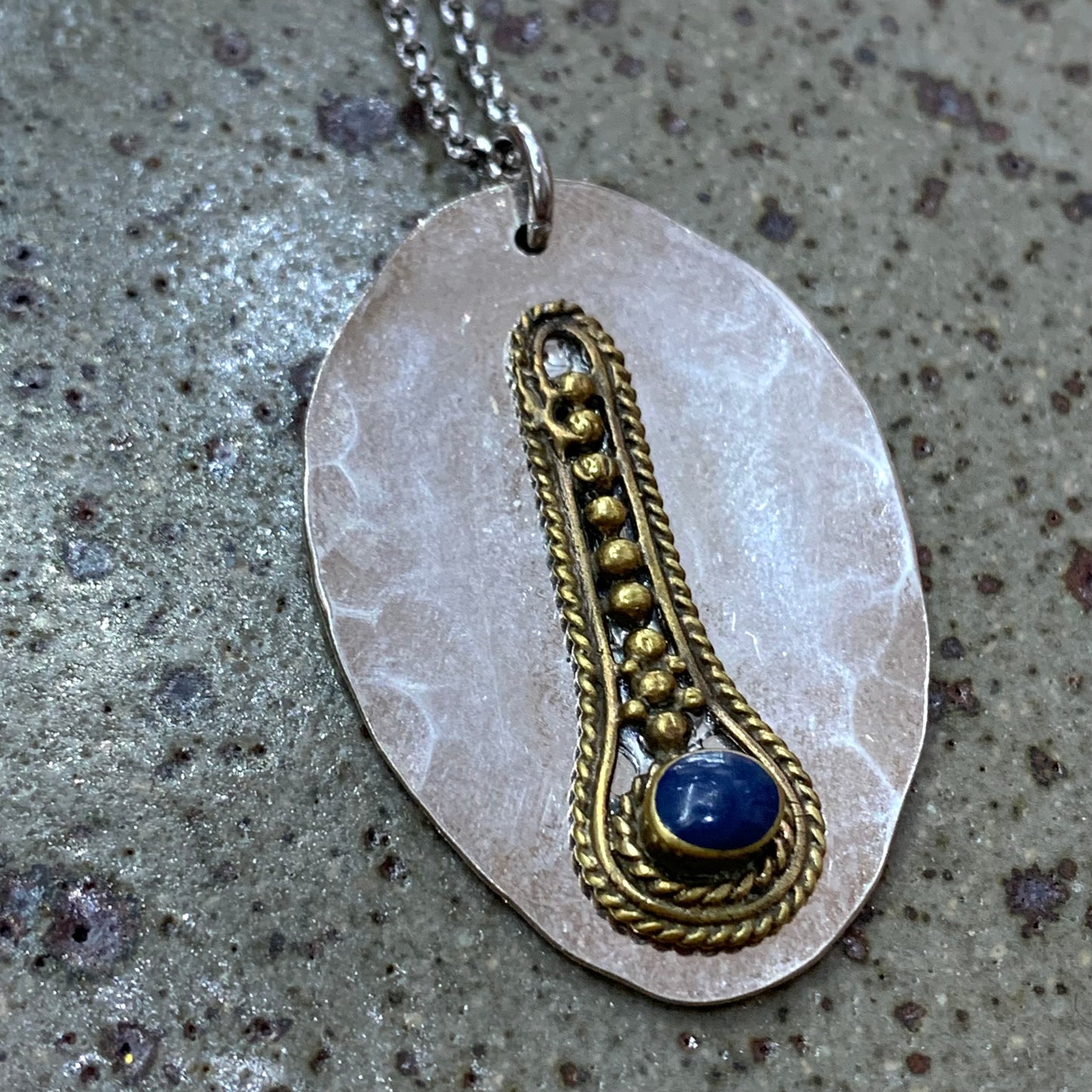 MOLLY MADE- "Textured Spoon" Pendant Necklace