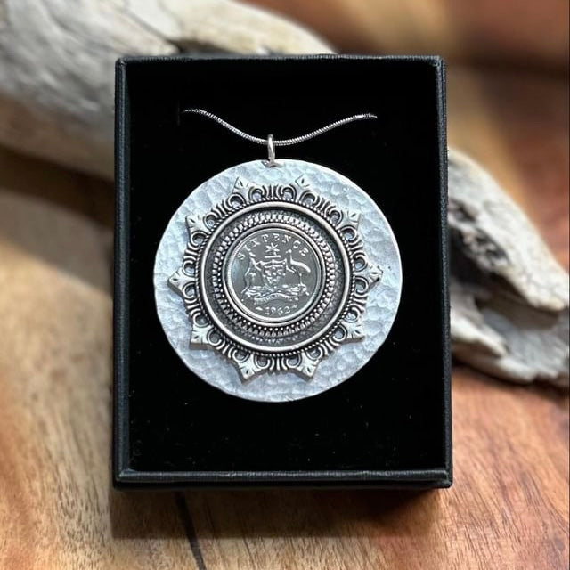 MOLLY MADE- "1962 Sixpence" Pendant Necklace