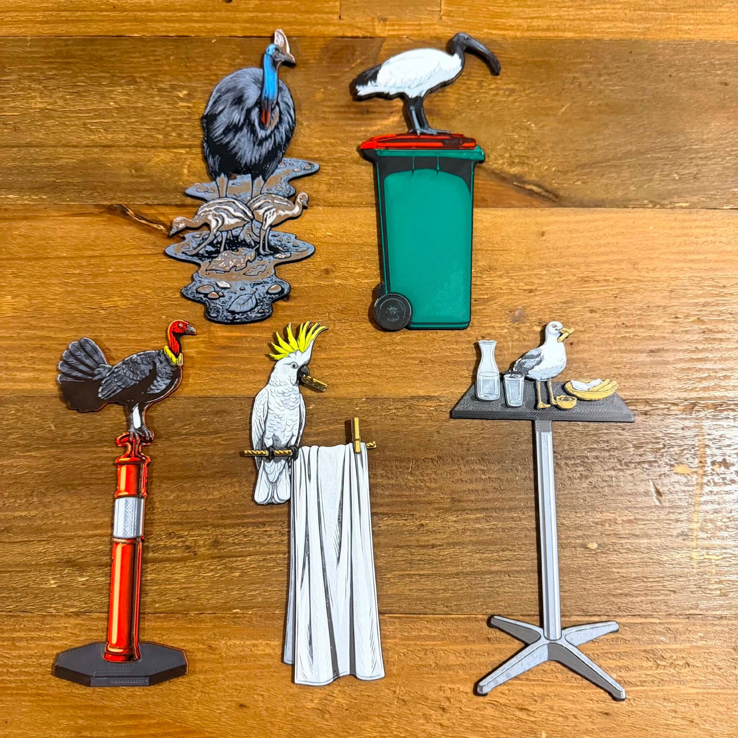 DWAYNSKI.3D - "Bin Chicken" (Ibis) Urban Birds Bookmark