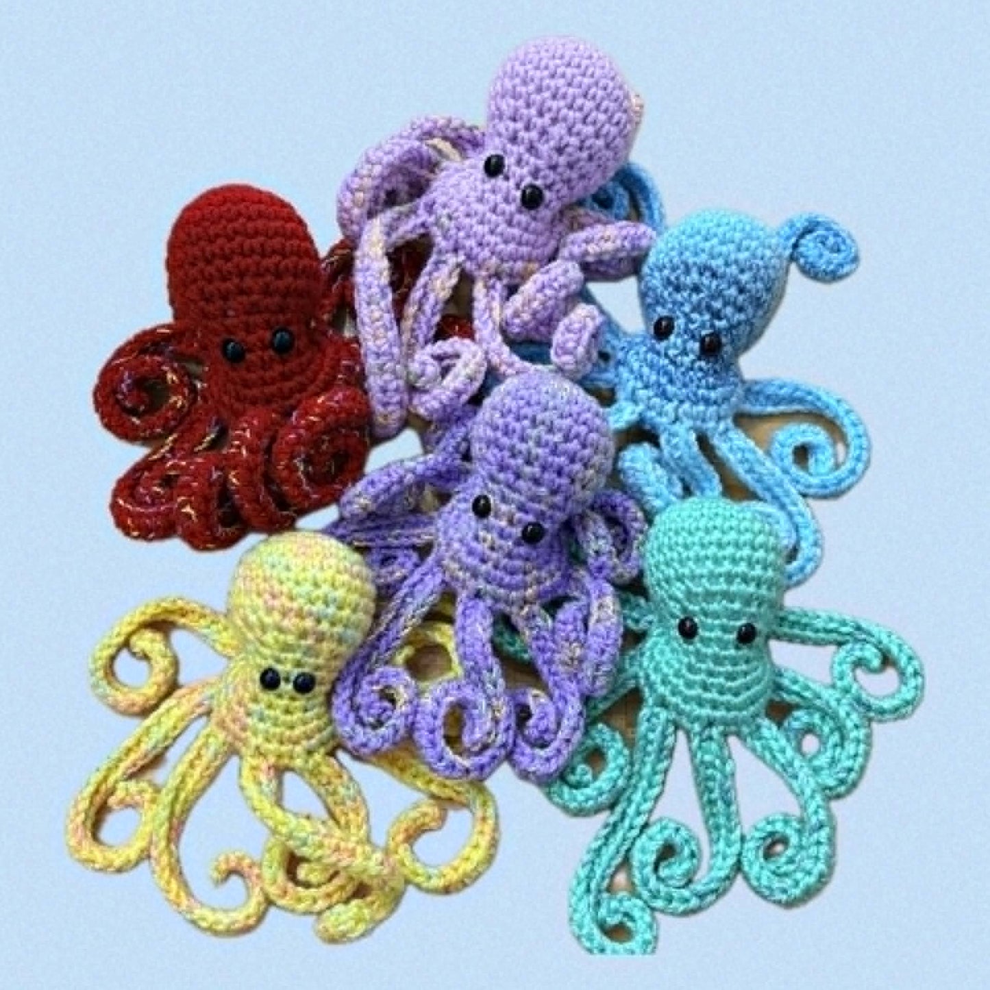 BEAKNITS- CROCHETED OCTOPUS - Yellow Dappled