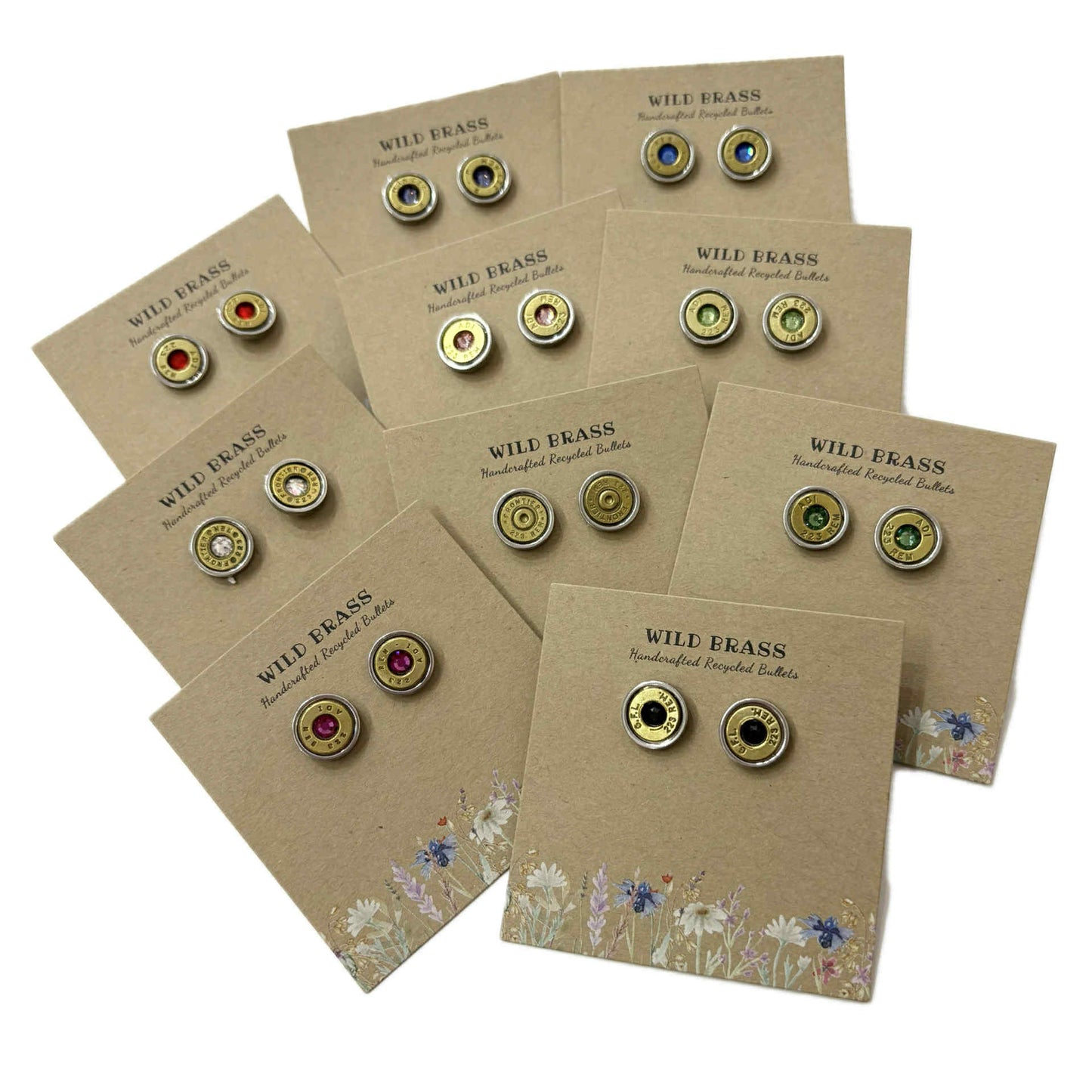 WILD BRASS- Medium Studs- Brass Primer