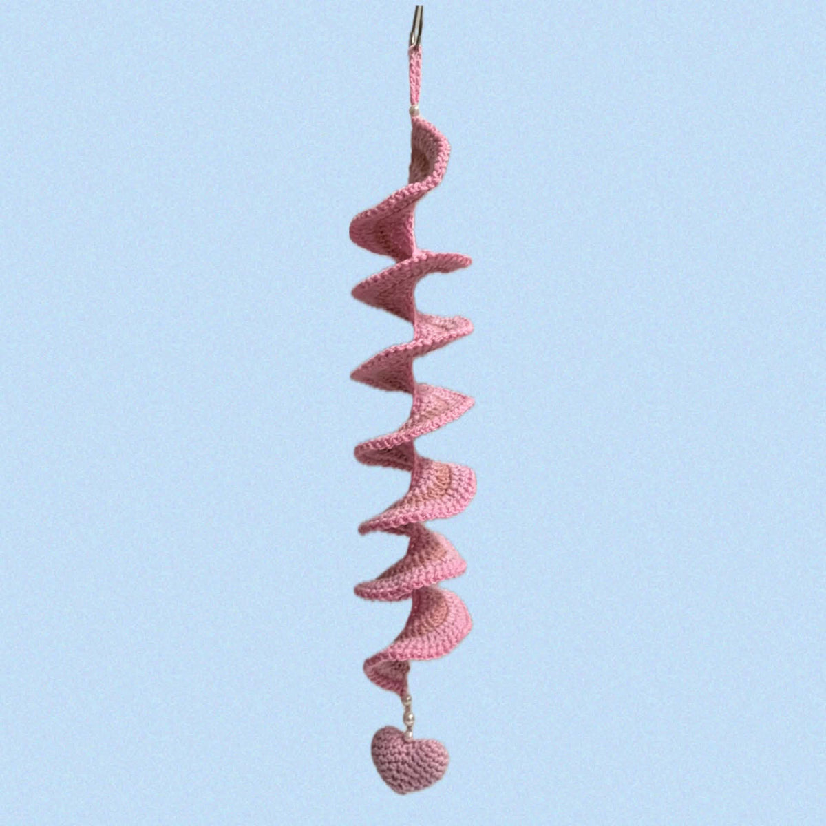 BEAKNITS- CROCHETED WHIRLY TWIRLER - Pink with Heart