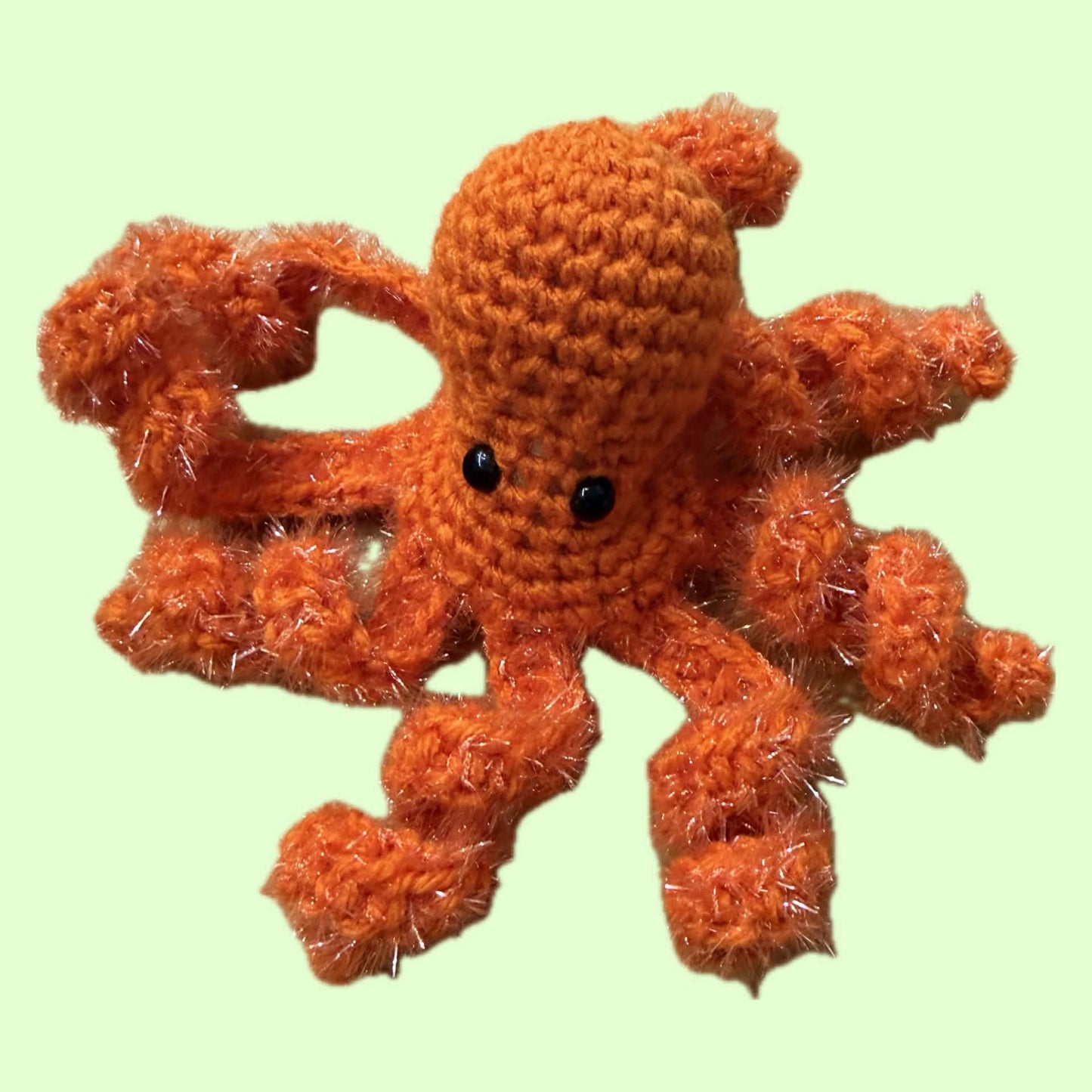 BEAKNITS- CROCHETED OCTOPUS - Orange Tinsel