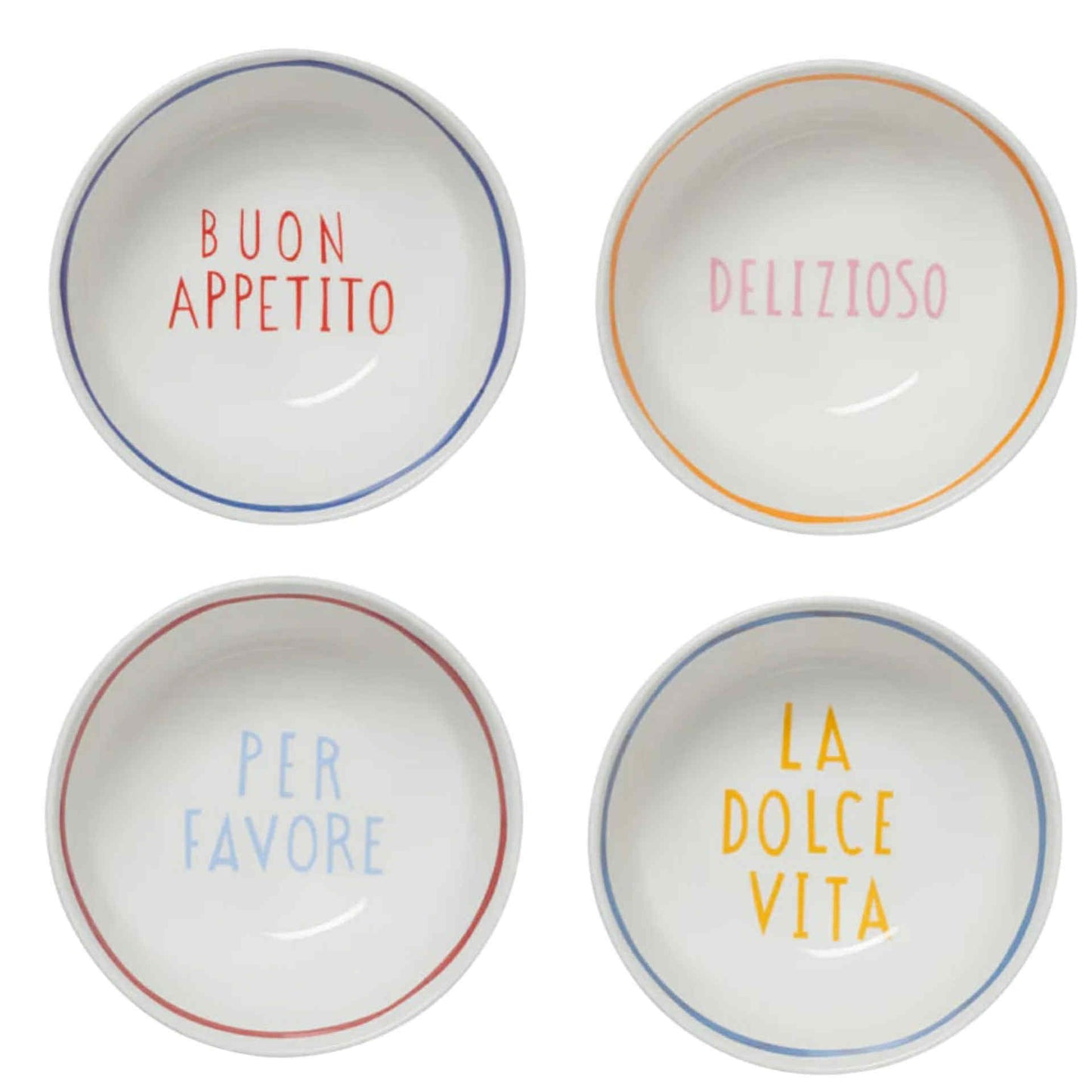 In The Roundhouse - "Italian" Bowl Set Red