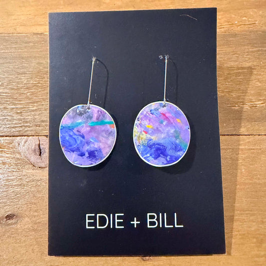 EDIE & BILL- DORALEE SINGLE DROP- Recycled Coffee Pod & Magazine Earrings