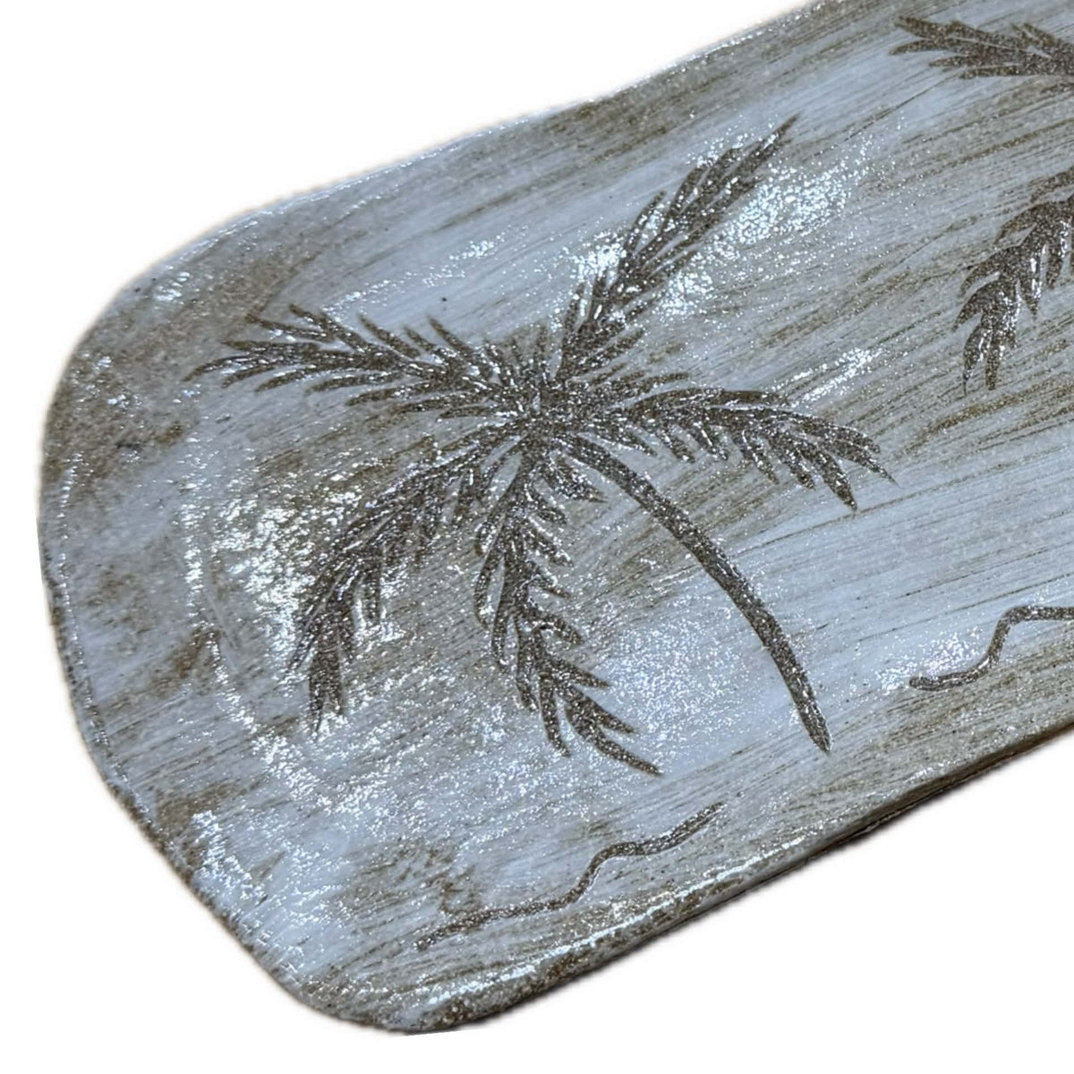 EARTH BY HAND- Hand Built "Palm Tree" Platter