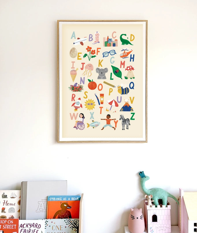 LAUREN SISSON STUDIO- Alphabet Print - A3 Educational Kid's Wall Art