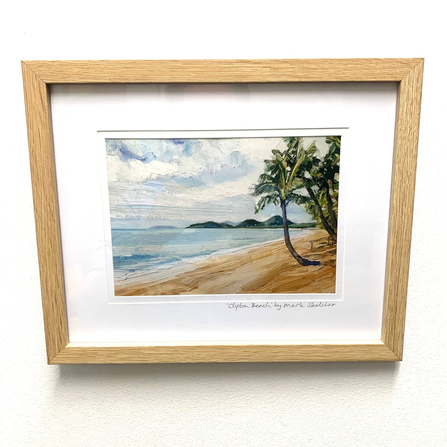 Mark Skelcher Artist - "Clifton Beach (Palms)"- Framed Artist Print