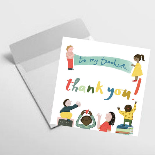 NUOVO - "Thankyou Teacher"- GREETING CARD-  JESS RACKLYEFT