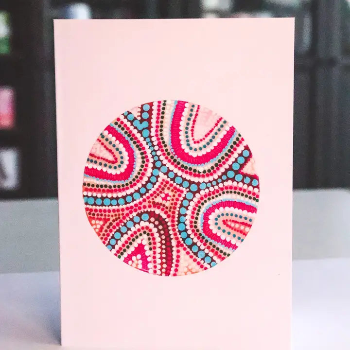 LITTLE BLACK DUCK- Wiradjuri "Round" Blank Greeting Card