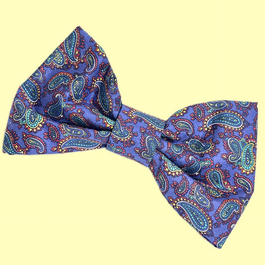 BEAUS AND BANDITS - DOGGY BOW TIE - PAISLEY - LARGE